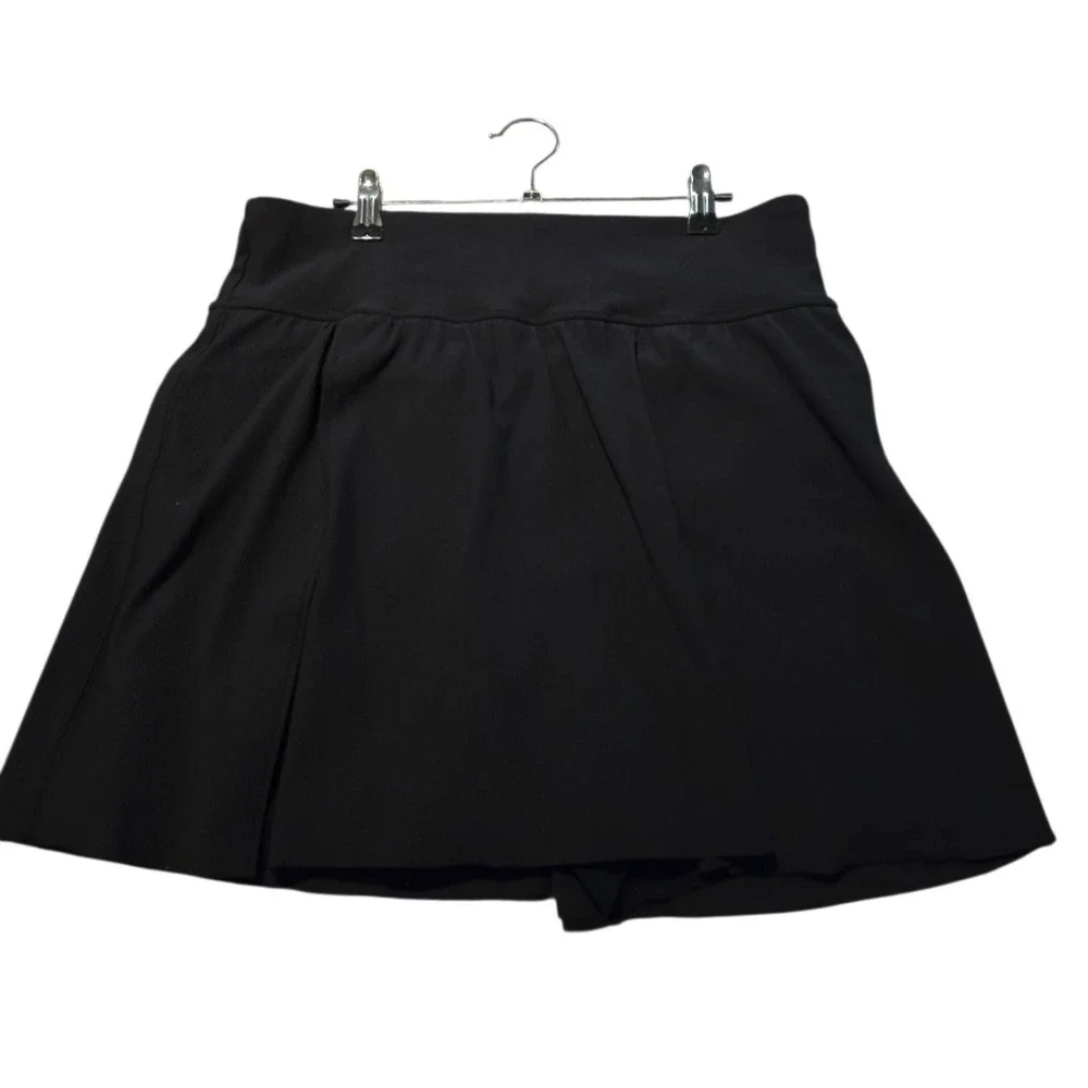 Spanx‎ Contour Rib Front Slit Skort 1X Black Skort EUC Black Athletic